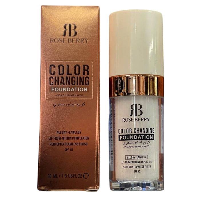 rose berry color changing foundation 30ml