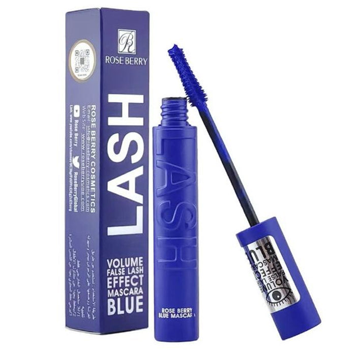 rose berry volume false lash effect blue mascara