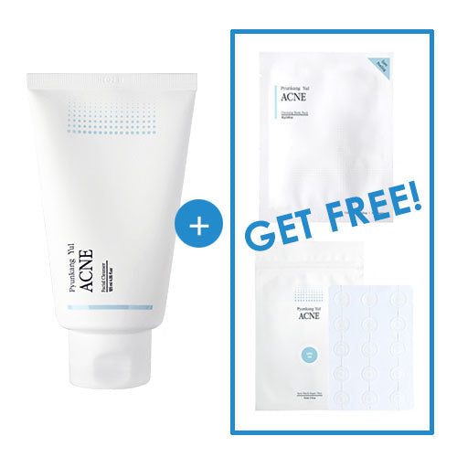 Pyunkang Yul ACNE Facial Cleanser 120ml + ACNE Spot Patch Super Thin + Acne Dressing Mask Pack