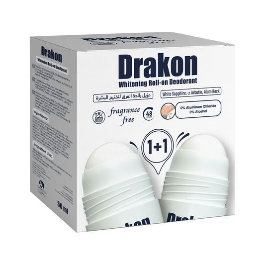 Drakon Whitening Roll-on Deodorant Fragrance Free 1+1