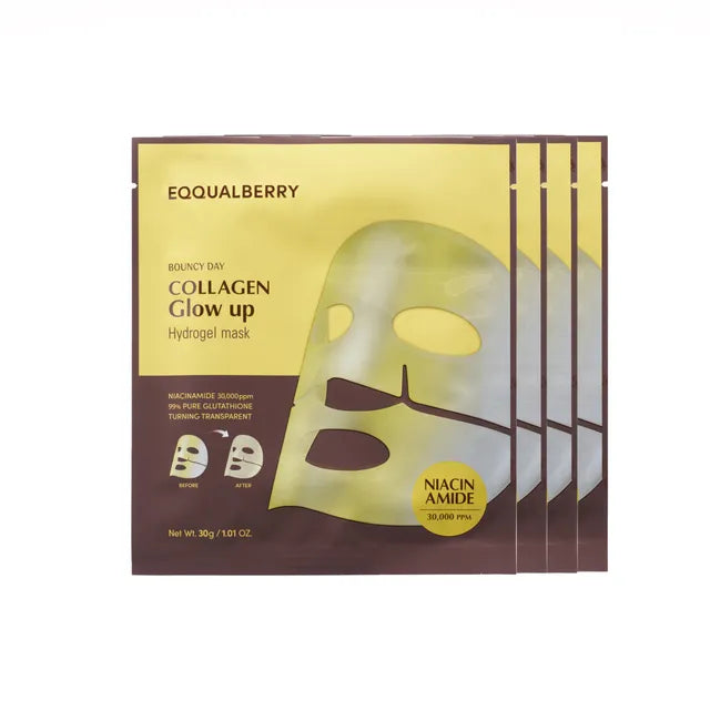 EQQUALBERRY - Collagen Glow up Hydrogel Mask (1sheet)