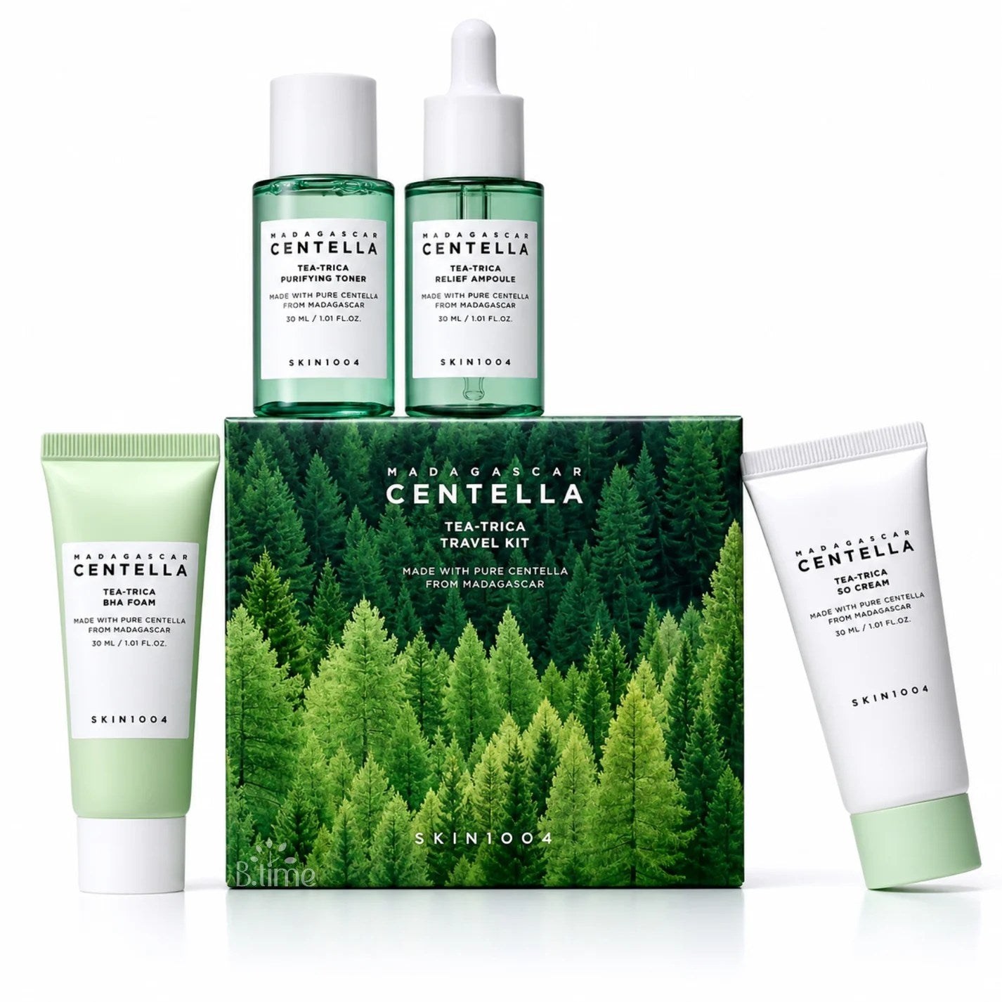 مجموعة SKIN1004 Madagascar Centella Tea-Trica للسفر - 4 قطع