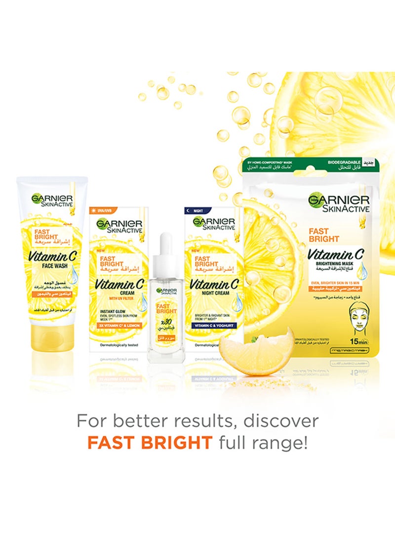 Garnier Skin Active Fast Bright Face Wash With Vitamin C And Lemon 100ml