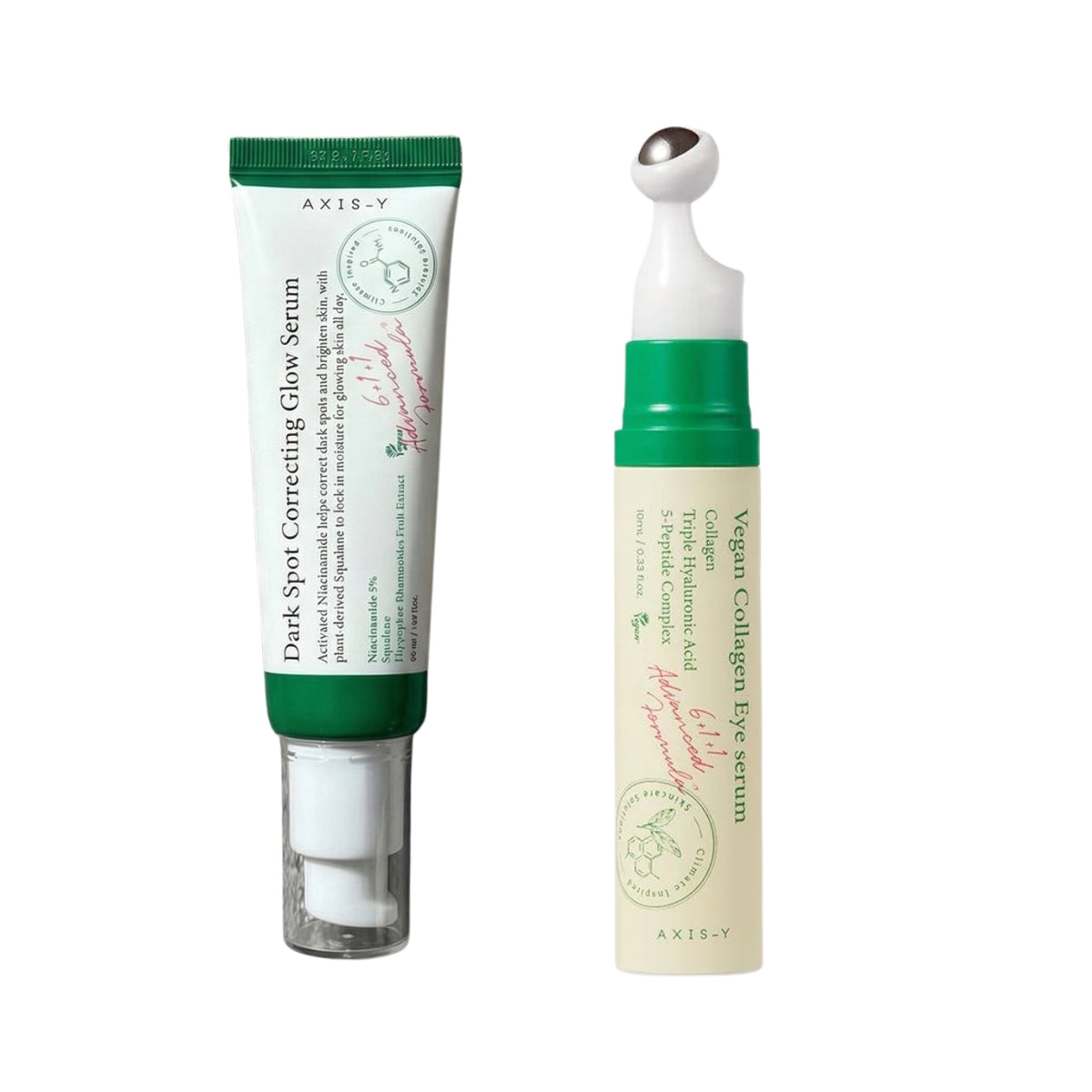 [Glass Skin Duo] AXIS - Y - Dark Spot Correcting Glow Serum 50ml + AXIS - Y - Vegan Collagen Eye Serum 10ml