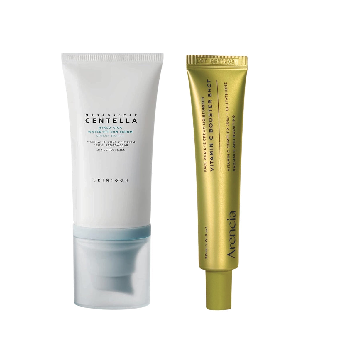 [Glow Shield Duo] Arencia - Vitamin C Booster Shot + SKIN1004 Madagascar Centella Hyalu-Cica Water-Fit Sun Serum 50ml