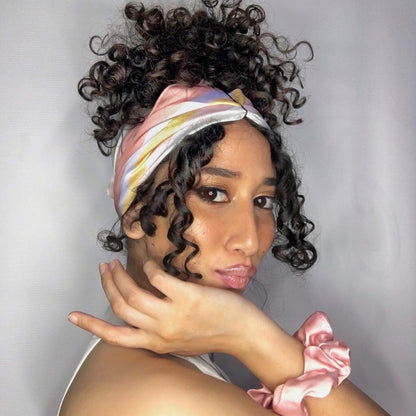 Silk Blend Scrunchie | Periwinkle Collection | White