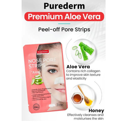 Purederm Nose Pore Strips Aloe 3Pcs