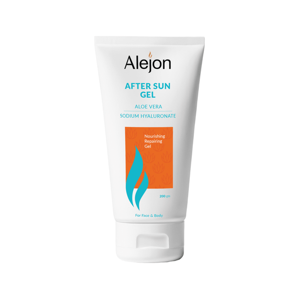 ALEJON AFTER SUN GEL ALOE VERA SODIUM HYAULORNATE FOR FACE&BODY 200GM