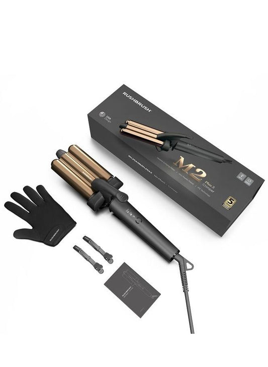 Rush Brush M2 Plus3 Crimper Bronze 3Titanium Barrels , Ionic , 230C