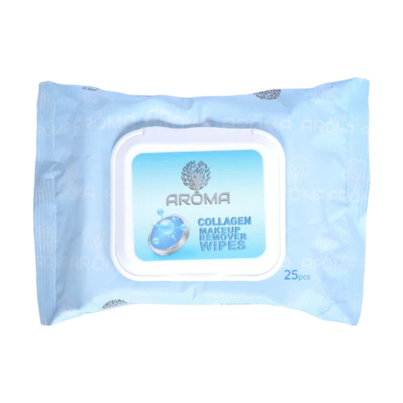 AROMA ARGAN MAKE UP REMOVER WIPES COLLAGEN 25PCS
