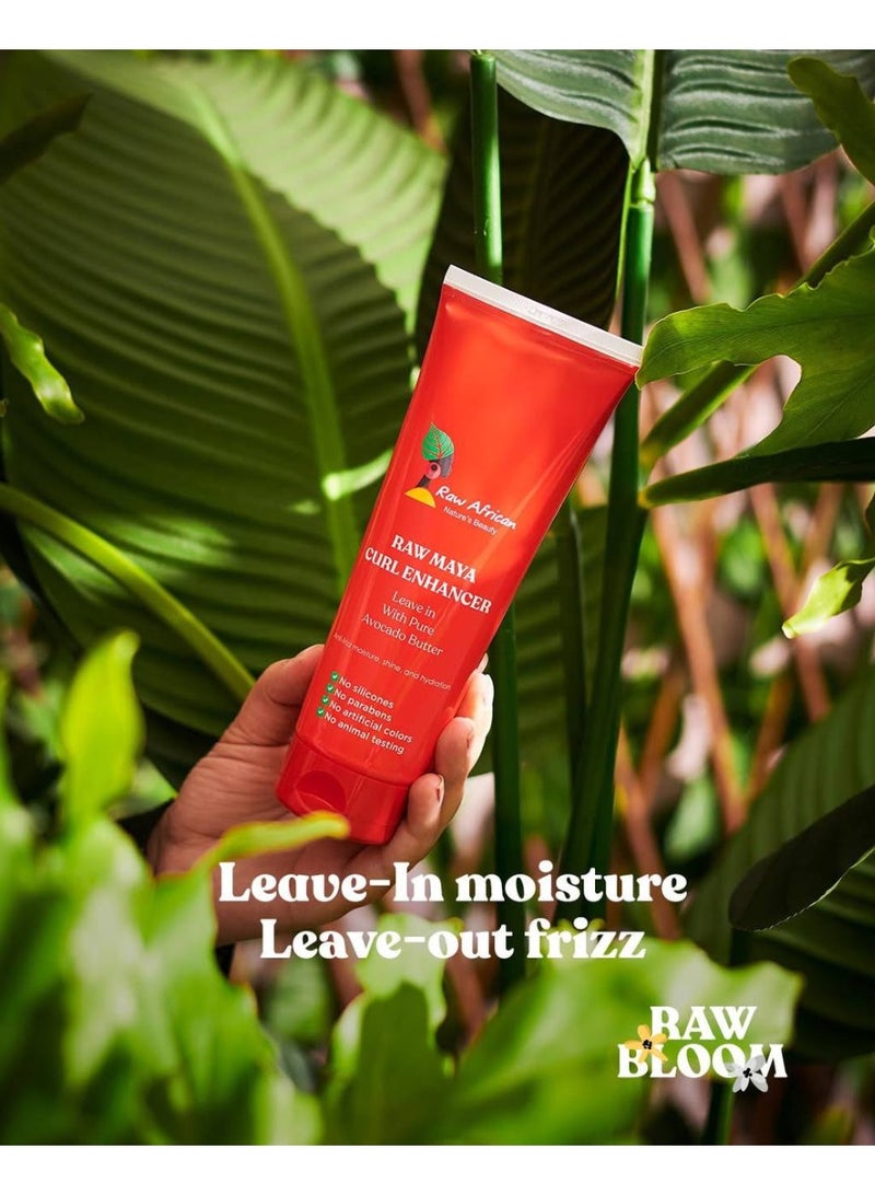 Raw African Maya Leave In And Curl Enhancer Red-250 gm (Packaging may vary)