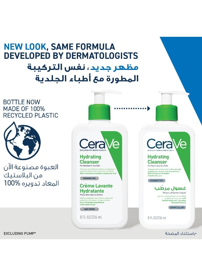 Hydrating Cleanser For Normal To Dry Skin With Hyaluronic Acid 236ml