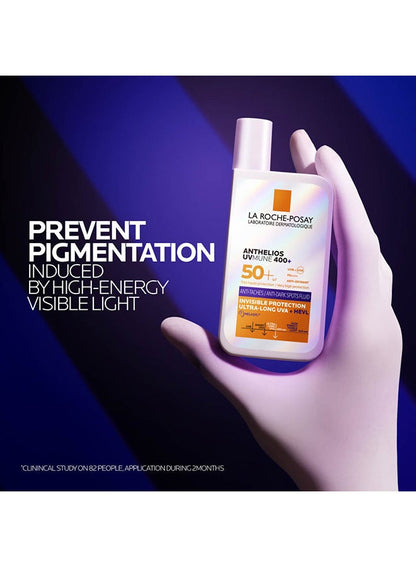 Anthelios UVMune 400 Anti-Dark Spots Fluid SPF 50+ for Men/Women; Dermatologically-Tested With Melasyl, Corrects and Protects Un-Even Skin Tone 50ML