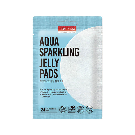 PUREDERM Aqua Sparkling Jelly Pad عبوة من 24 قطعة