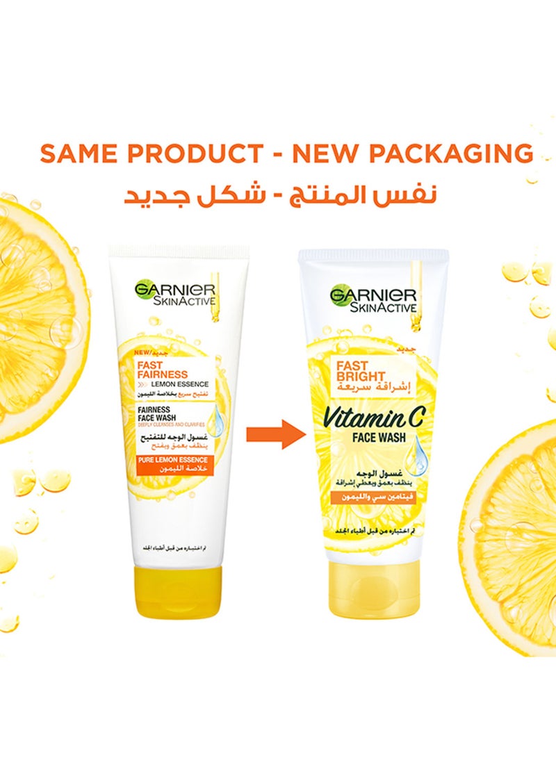 Garnier Skin Active Fast Bright Face Wash With Vitamin C And Lemon 100ml