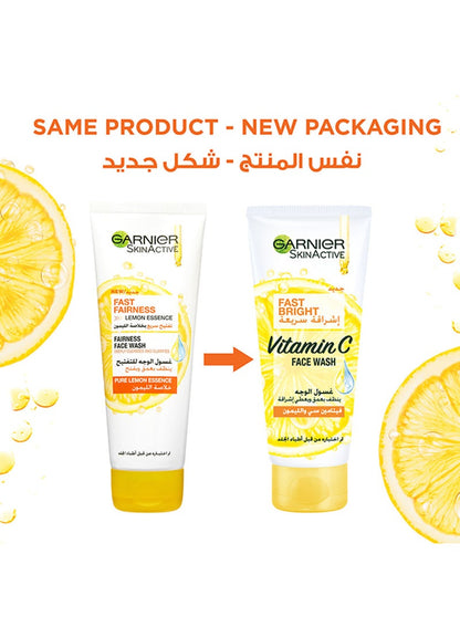 Garnier Skin Active Fast Bright Face Wash With Vitamin C And Lemon 100ml
