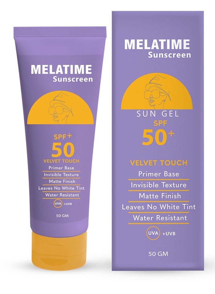 MELATIME SUN SCREEN SPF(50+)SUN GEL 50 GM