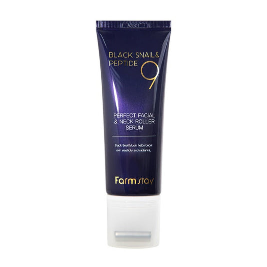 Farmstay Black Snail & Peptide 9 Perfect Facial & Neck Roller Serum 100ml