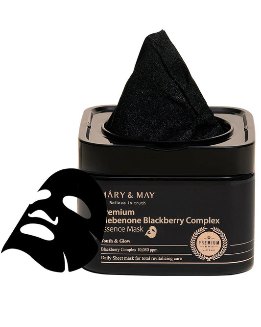 قناع خلاصة التوت الفاخر بالإيديبينون من MARY&MAY، 20 قطعة/250 جم