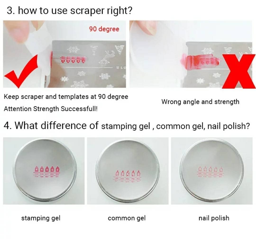 Silicone Transparent Nail Art Stamping Kit