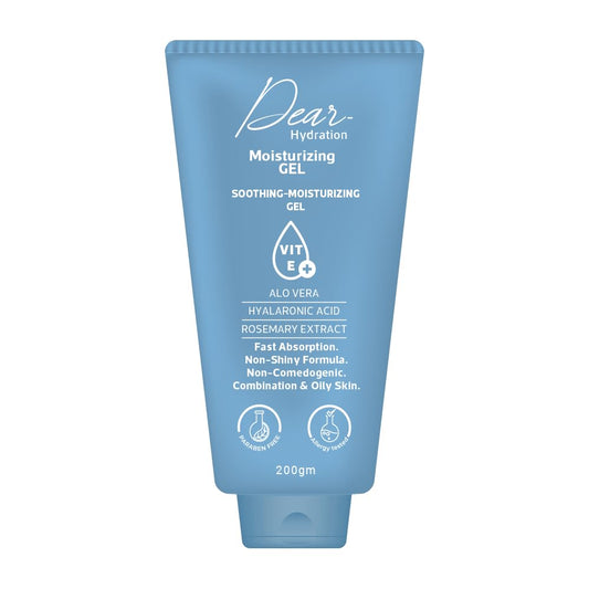 Dear Hydration Moisturizing Gel - 200 GM \u2013 With| Glycerin | Hyaluronic Acid | Vitamin E | Aloe Vera | Antioxidant | Long-Lasting Hydration | Skin Nourishment |