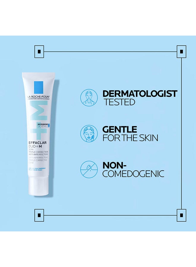 Effaclar Duo+M Acne Treatment Cream For Oily, Sensitive And Acne-Prone Skin; Corrects Blackheads, Blemishes, And Post-Acne Marks Skincare Spot Treatment 40ml