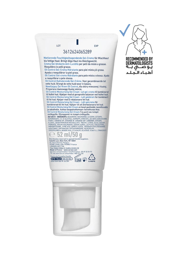 Oil Control Moisturising Gel-Cream For Oily Skin 52ml