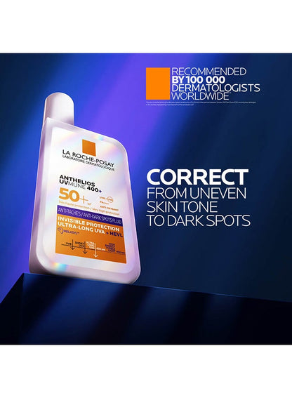Anthelios UVMune 400 Anti-Dark Spots Fluid SPF 50+ for Men/Women; Dermatologically-Tested With Melasyl, Corrects and Protects Un-Even Skin Tone 50ML