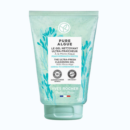 YVES ROCHER PURE ALGUE THE ULTRA FRESH CLEANSING GEL TUBE 125ML