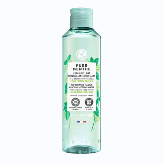 YVES ROCHER PURE MENTHE THE PURIFYING MAKEUP REMOVER MICELLAR WATER BOTTLE 200ML