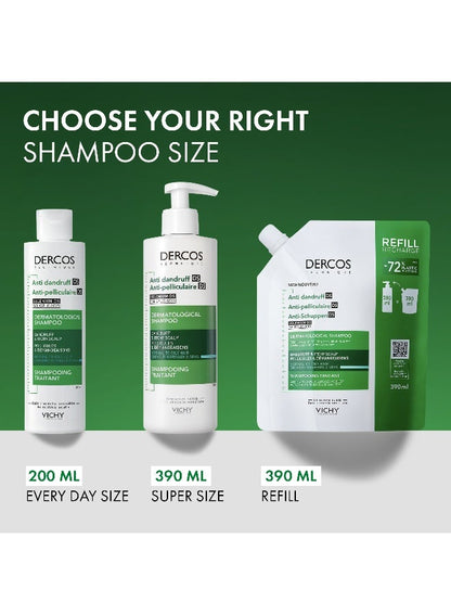 Dercos Anti Dandruff Shampoo For Normal To Oily Hair For Men & Women 200ml