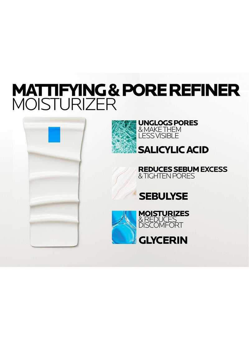Effaclar Mat Mattifying Face Moisturizer; Face Moisturizing Cream Combating Shine & Reducing Pore Size For Acne-Prone Dry And Oily Skin 40ml