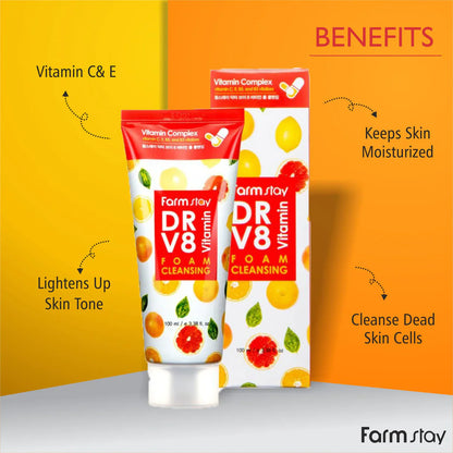 FARMSTAY Dr-V8 Vitamin Foam Cleansing 100ml
