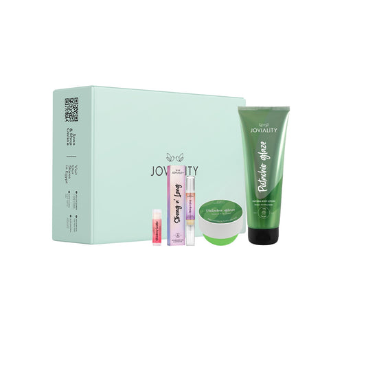 Joviality The Moisture &amp; Glow Set - Pistachio Glaze - Natural Body Butter, Natural Body Lotion, Lip Balm, Nail Oil - Mother's Day Gift