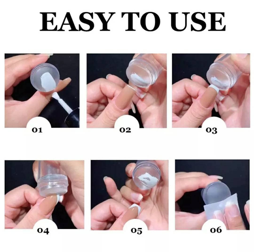 Silicone Transparent Nail Art Stamping Kit