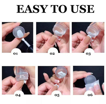 Silicone Transparent Nail Art Stamping Kit