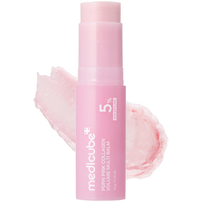 medicube PDRN Pink Collagen Volume Multi Balm Stick | Volufiline, PDRN, NAD, Collagen | Face &amp; Body Balm for Under-Eyes, Neck, Forehead, Smile Lines, Lips | Plumping, Radiance, Line Care | K-Beauty