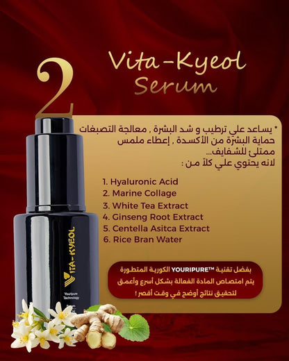 Vita-Kyeol Hydra Glow Set \u2013 Cleanser + Serum | Gentle Balancing Cleanser + Active Renewal Serum | Radiance, Texture &amp; Hydration Routine Powered by YouriPure Technology by Vitali Cosmetics Skincare Kit