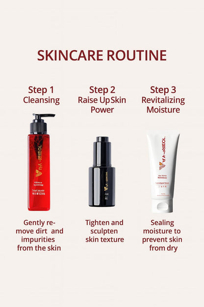 Vita-kyeol Glass Skin Set \u2013 Complete Korean Routine with Cleanser, Glow Serum, Deep Moisturizer Using YouriPure Technology by Vitali Cosmetics for Bright, Smooth, Hydrated, RadiantSkin Care System Set