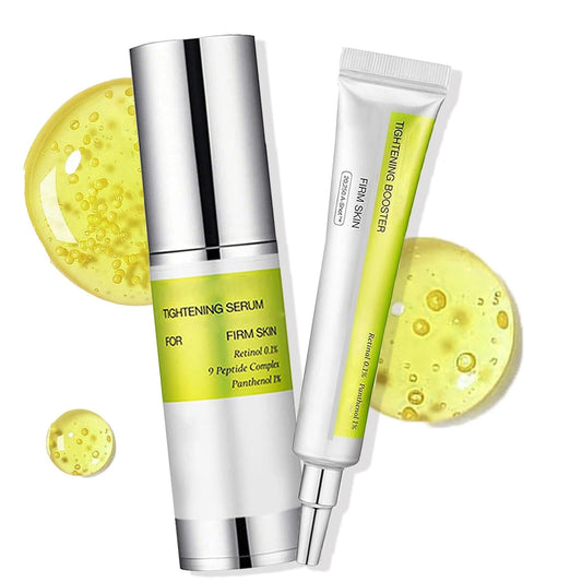 Retinol Firming Serum 30ml &amp; Eye Serum 15ml Set - Vitamin A Firming Dual-Action Kit with Peptides, Facial Retinol Lotion for All Skin Types, Helps Refine Pores &amp; Improve Wrinkles