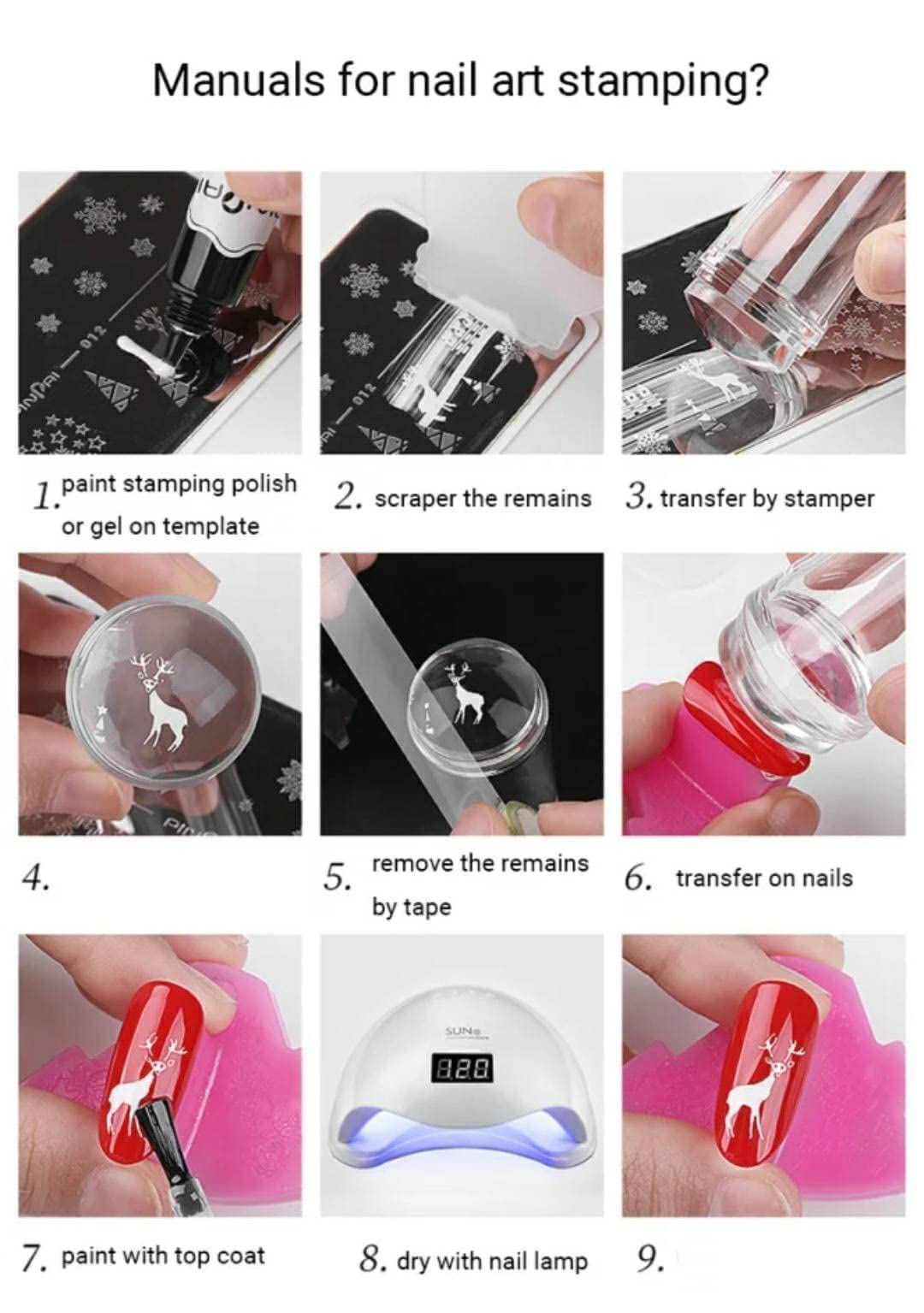 Silicone Transparent Nail Art Stamping Kit