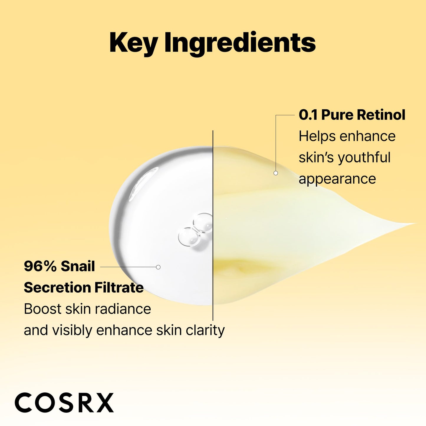COSRX Snail 96% Mucin Power Essence عدد 2 و Retinol 0.1% Cream Mini Sample عدد 1، مجموعة Glass Skin Starter الحصرية على أمازون، مجموعة العناية الكورية المرطبة والشد اليومية بالبشرة، مجموعة هدايا