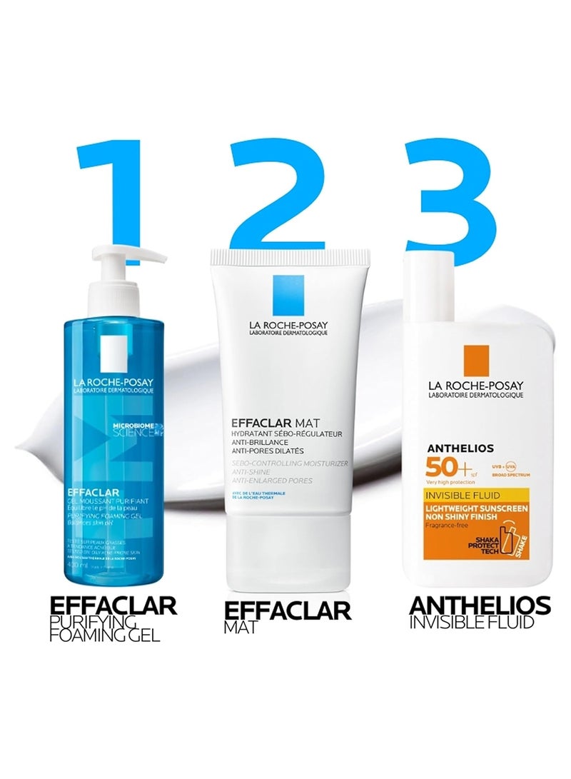 Effaclar Mat Mattifying Face Moisturizer; Face Moisturizing Cream Combating Shine & Reducing Pore Size For Acne-Prone Dry And Oily Skin 40ml