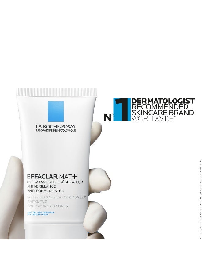 Effaclar Mat Mattifying Face Moisturizer; Face Moisturizing Cream Combating Shine & Reducing Pore Size For Acne-Prone Dry And Oily Skin 40ml