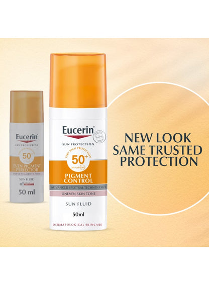 Face Sunscreen Even Perfector Pigment Control Sun Fluid with Thiamidol, High UVA/UVB Protection, SPF50+, Reduces Spots for Uneven Skin Tone 50ml