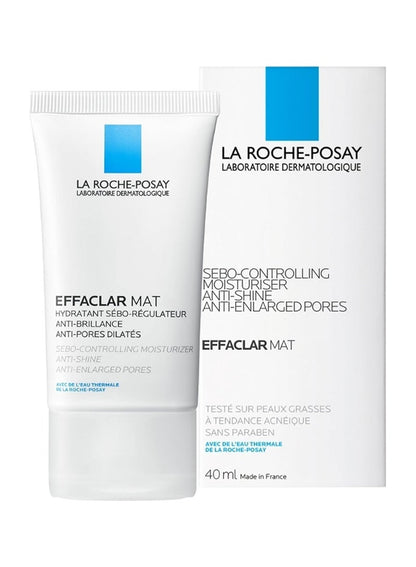 Effaclar Mat Mattifying Face Moisturizer; Face Moisturizing Cream Combating Shine & Reducing Pore Size For Acne-Prone Dry And Oily Skin 40ml
