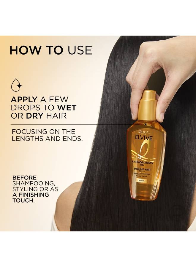Elvive Extraordinary Sublime Hair Oil Serum Clear 100ml