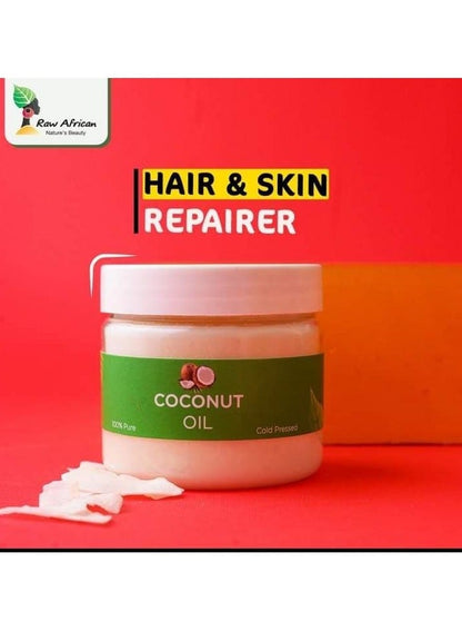 Raw African Face & Hair Oil Coconut - 200 Ml (Packaging may vary)