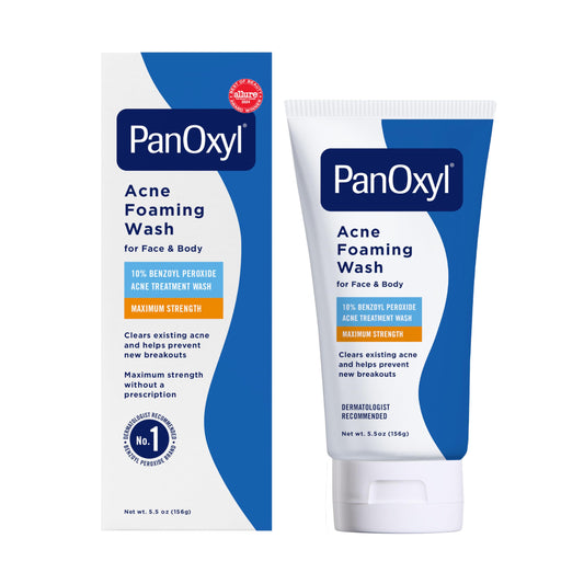PanOxyl Acne Foaming Wash Maximum Strength 10% Benzoyl Peroxide (140gm Tube)