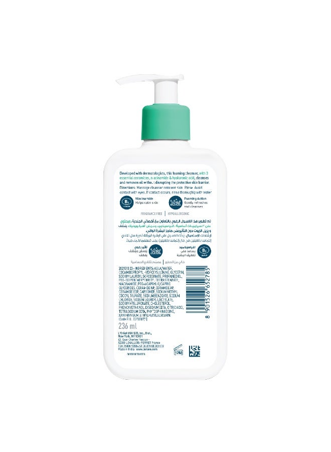 Foaming Cleanser For Normal To Oily Skin With Hyaluronic Acid 236ml